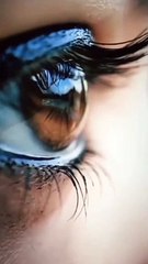 Beautiful girl slowly close her eye's status.