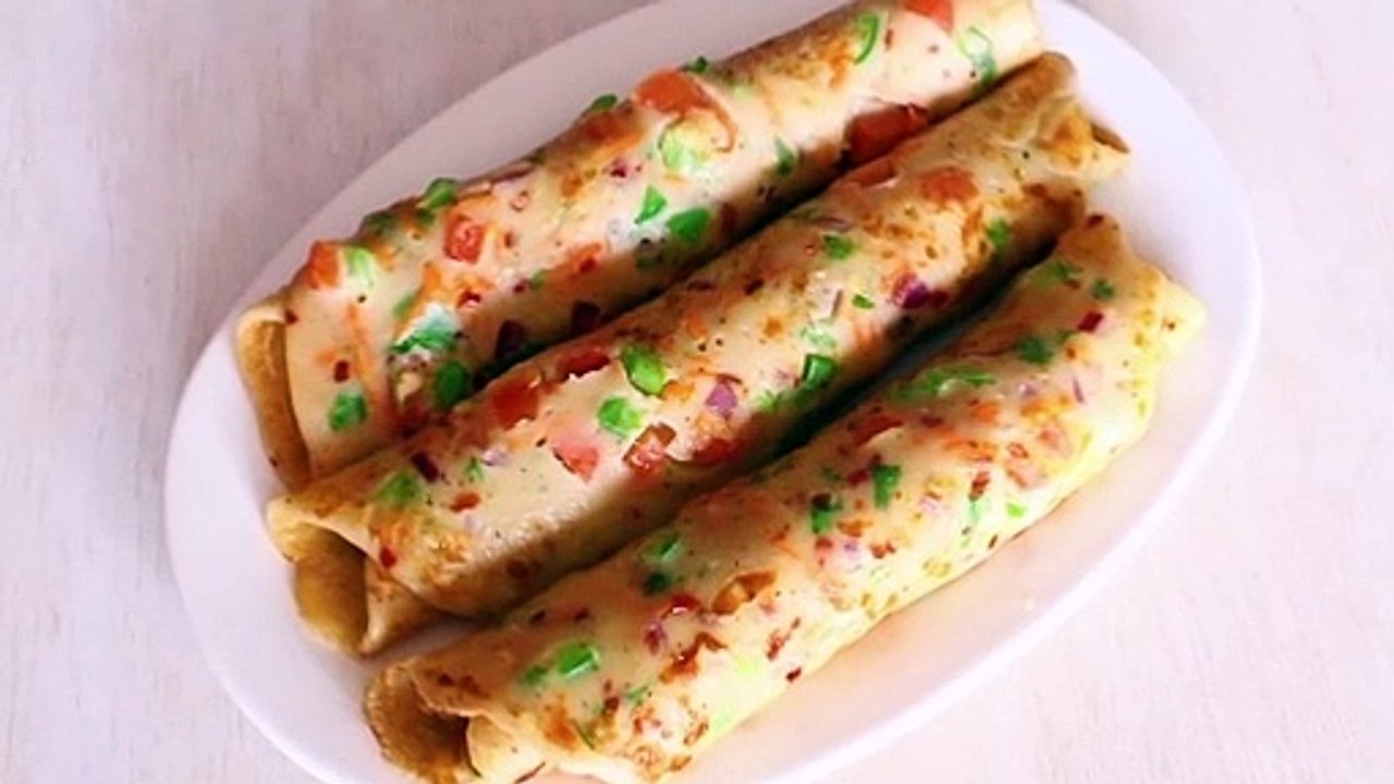 Spicy Crepe Paratha, 5 Mins Easy Breakfast Recipe, Easy Snacks Recipe,Instant Crepe Paratha