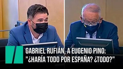 Rufián desafía a Eugenio Pino en su declaración por la 'Kitchen'