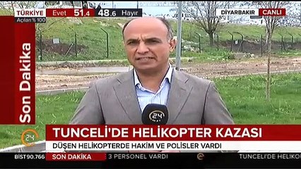 Tunceli'de helikopter düştü!
