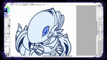 ____ BLUE-EYES WHITE DRAGON ____- Chibi Keychain Design _【SPEEDPAINT】