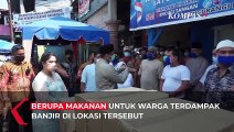 Wali Kota Medan Bobby Didampingi Kahiyang Saat Tinjau Banjir di Kampung Aur, Medan