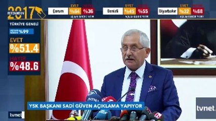 YSK'dan sonuçlarla ilgili ilk açıklama