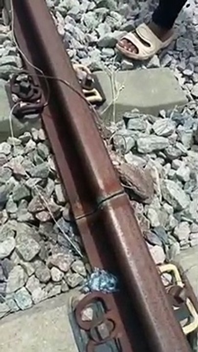 Unknown vandals destroys newly installed rail tracks