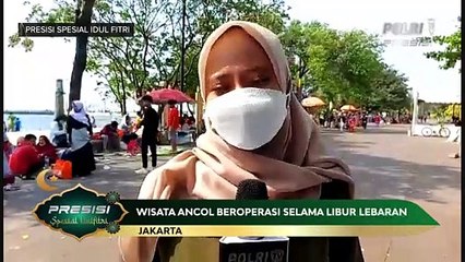 Suasana Pengunjung Merayakan Libur Lebaran di Ancol