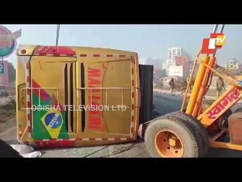 Several Passengers Injured After Valvo Bus Overturned At Delhi-Jaipur Highway