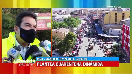 Reyes Villa buscará aplicar cuarentena dinámica los domingos en Cochabamba