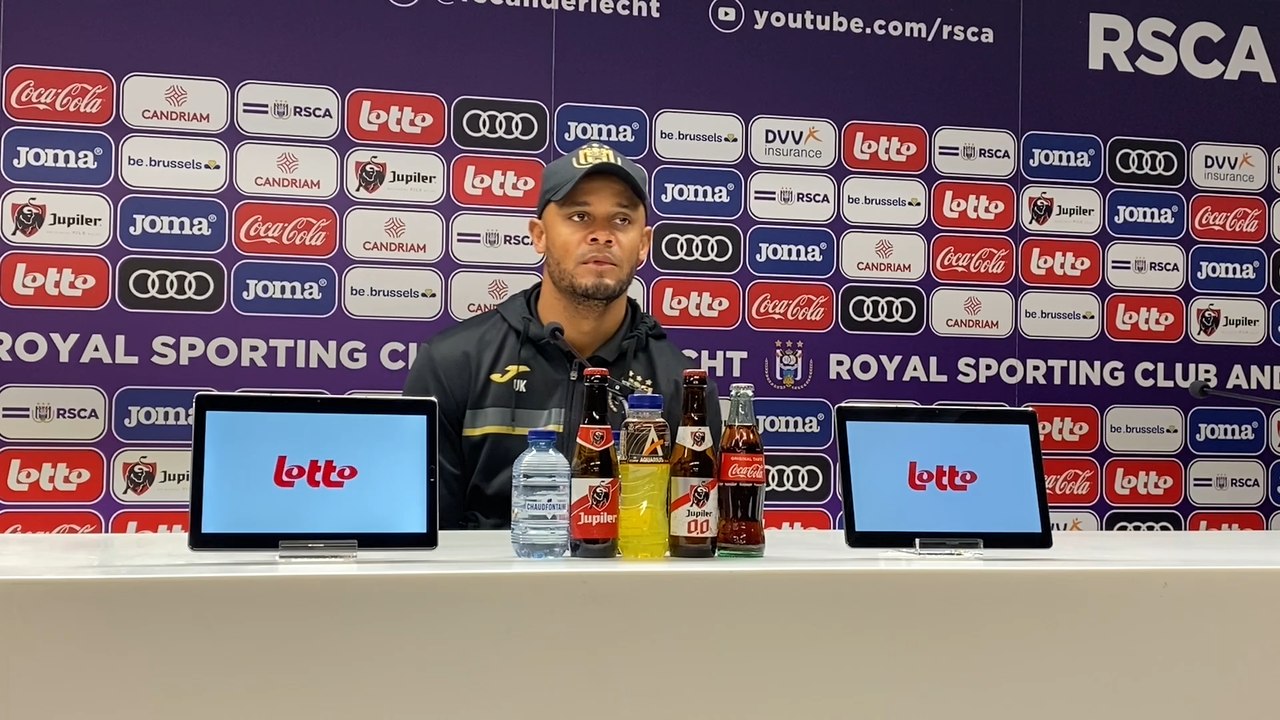 Conférence de presse de Vincent Kompany avant le match Anderlecht-Genk