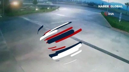Akaryakıt istasyonuna roket gibi daldı