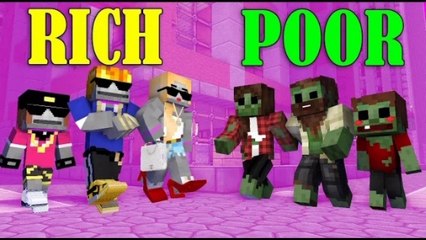 Monster School FAMILY VS FAMILY POOR VS RICH Minecraft Animation