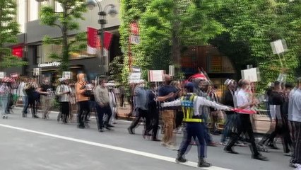 Japonya'da "Filistin Dayanışması ve Kudüs" gösterisi düzenlendi