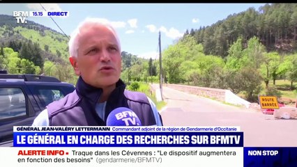 Traque dans les Cévennes: les gendarmes n'ont eu "aucun contact avéré avec le fugitif"