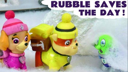 Paw Patrol Mighty Pups Rubble Rescue with Super Funling from Funny Funlings and a Surprise Kinder Egg in this Family Friendly Full Episode English Toy Story Video for Kids by Family Channel Toy Trains 4U