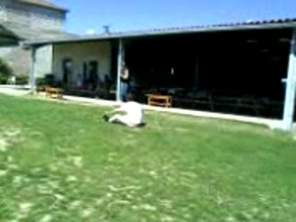 Raph saut perilleuxdans l'herbe