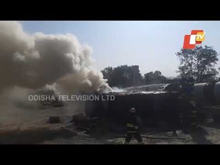 Mixing Plant At A Construction Site In Rourkela Catches Fire