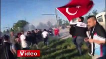 Beşiktaşlı taraftarlara biber gazlı müdahale!