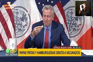 Hamburguesas gratis para quienes se vacunen en Nueva York