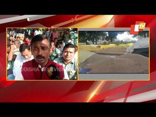 Farmers Protest Halt In Paddy Procurement In Dharmagarh