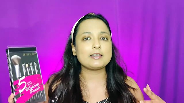 Swiss Beauty Makeup Brushes Set // 5 Brushes// Try On + Honest Review