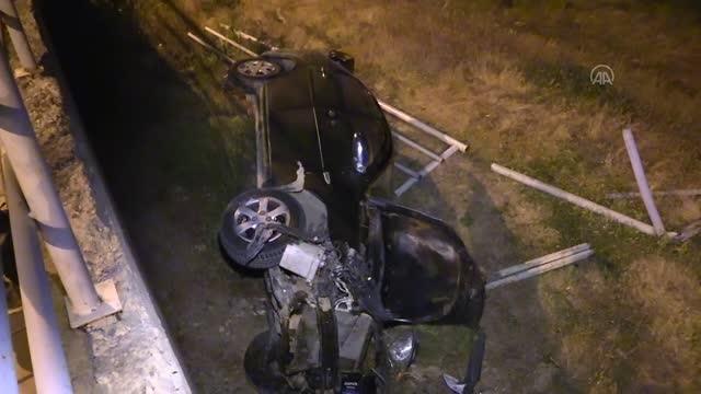 Otomobil şarampole devrildi: 1 yaralı