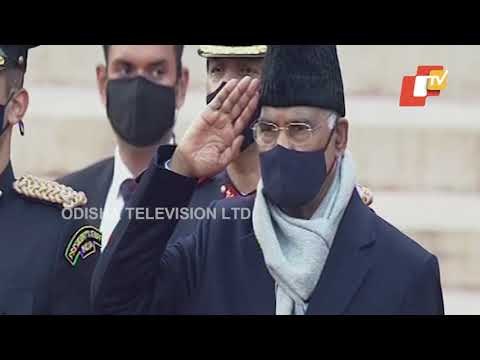 Delhi-President Ram Nath Kovind Arrives For The Beating Retreat Ceremony At Vijay Chowk