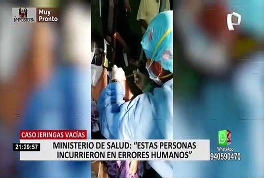 Minsa presentó informe sobre vacunación con jeringas vacías