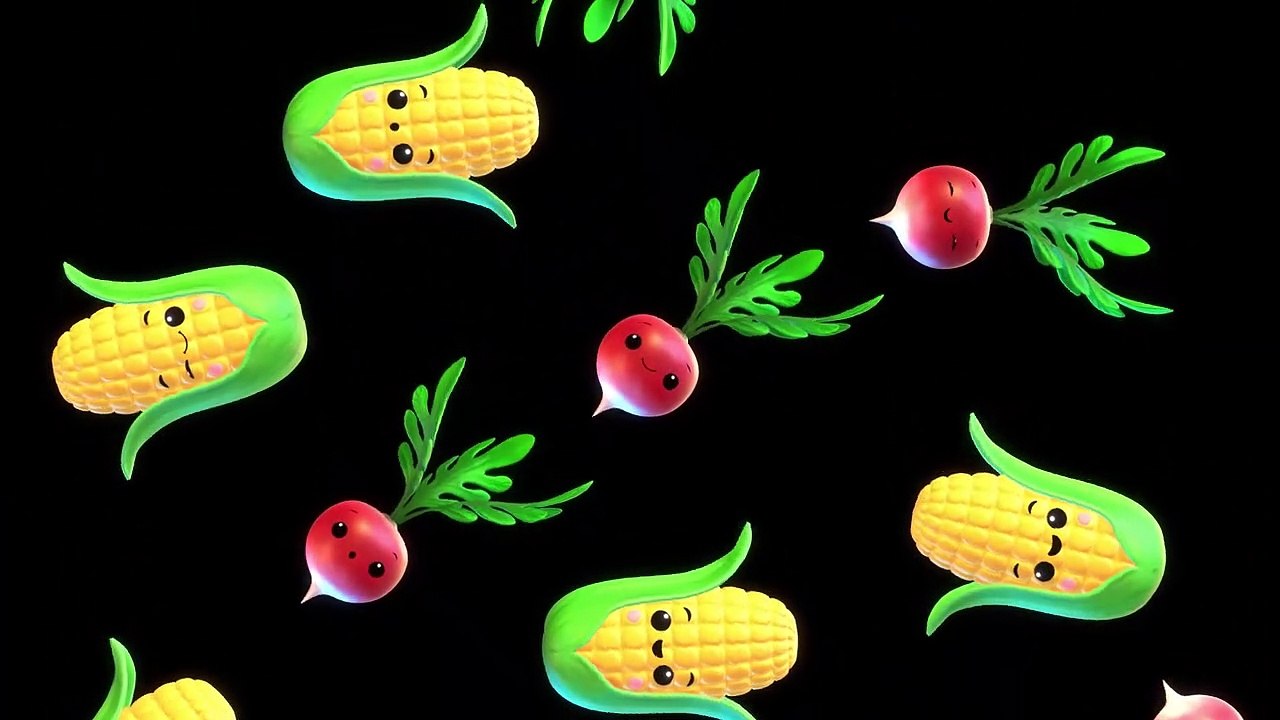 Hey Bear Sensory Funky Veggies! Fun Dance Animation With Music