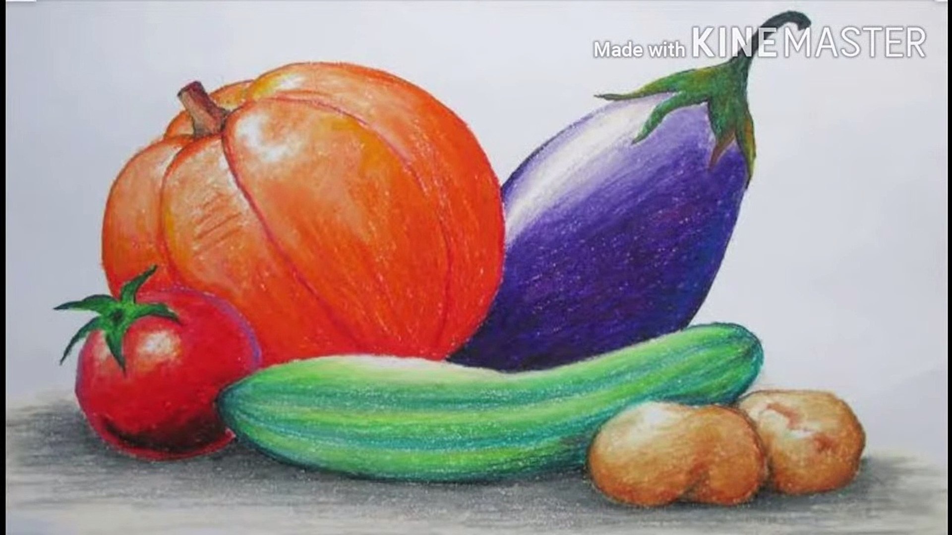 Vegetables#Drawing #Composition Of# Vegetable, image size:1920x1080