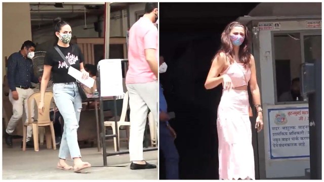 Esha Deol, Arhaan Khan & Daisy Shah Snapped As They Arrive For Their First Dose Of Vaccination