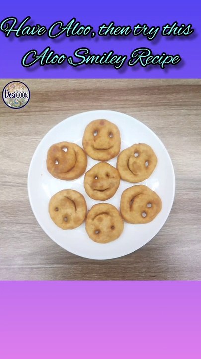 Yummy, crispy Potato Smiley recipe by Desi Cook... Watch, prepare and enjoy...