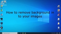 Removing background to your images
