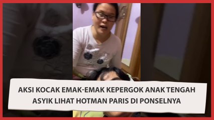 Aksi Kocak Emak-emak Kepergok Anak Tengah Asyik Lihat Hotman Paris di Ponselnya