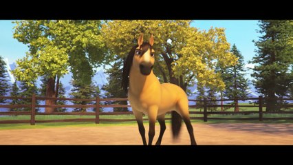 SPIRIT UNTAMED Movie Clip - Lucky Tries to Ride Spirit for the First Time