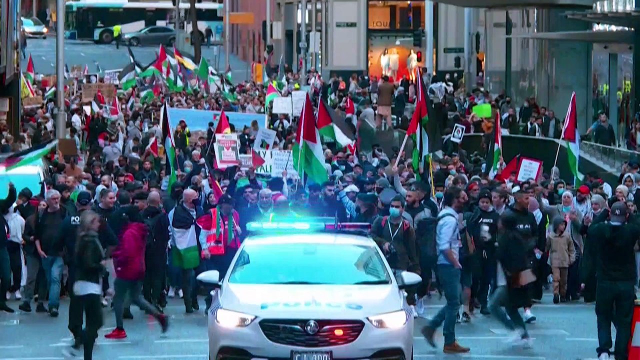 شاهد: الآلاف يتظاهرون في سيدني الأسترالية دعماً للفلسطينيين