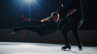 Winsome Couple's Acrobatic Dancing While Ice Skating | Licensed Footage