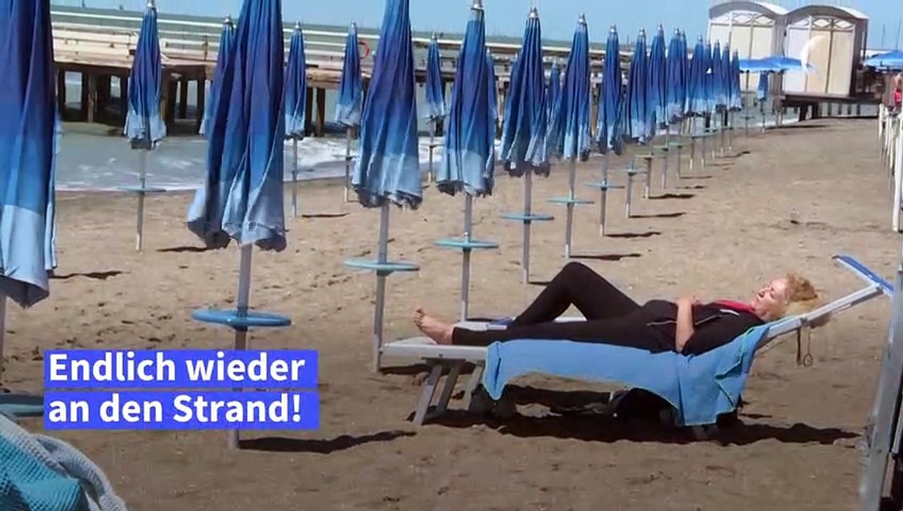 Strandbadbetreiber in italien eröffnen die saison