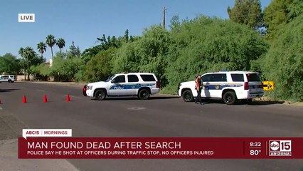 Man accused of shooting at Phx officer found dead