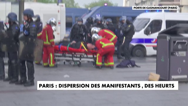 Manifestation pro-Palestine : un policier blessé lors des affrontements évacué sur civière par les pompiers