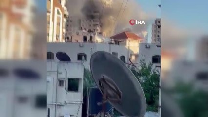 - İsrail, Gazze'de çok katlı bir binayı daha hedef aldı