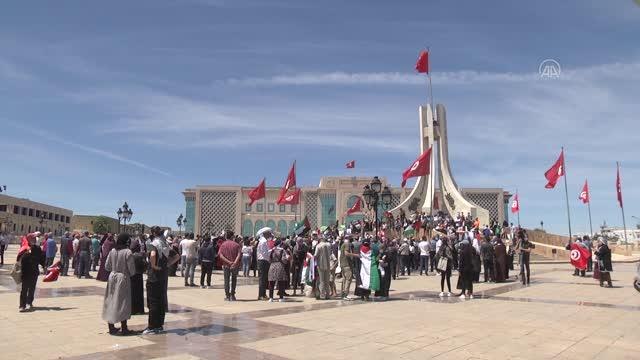 Tunus'ta Filistin'e destek gösterisi (2)