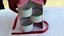 Diy Cute Mini 3 Drawers Cylinder Box/Jewelry Organizer - Recycling Cardboard| Art & Creativity ❤