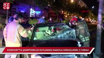 Download Video: Esenyurt'ta şampiyonluk kutlaması kazayla sonuçlandı: 5 yaralı