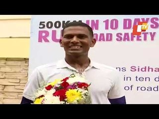 Bhubaneswar | Retired Army Officer Sidharth Das Runs 500 Km To Spread Road Safety Message