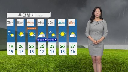 [날씨] 휴일 전국 비 오며 선선...낮 동안 남부 강한 비 / YTN