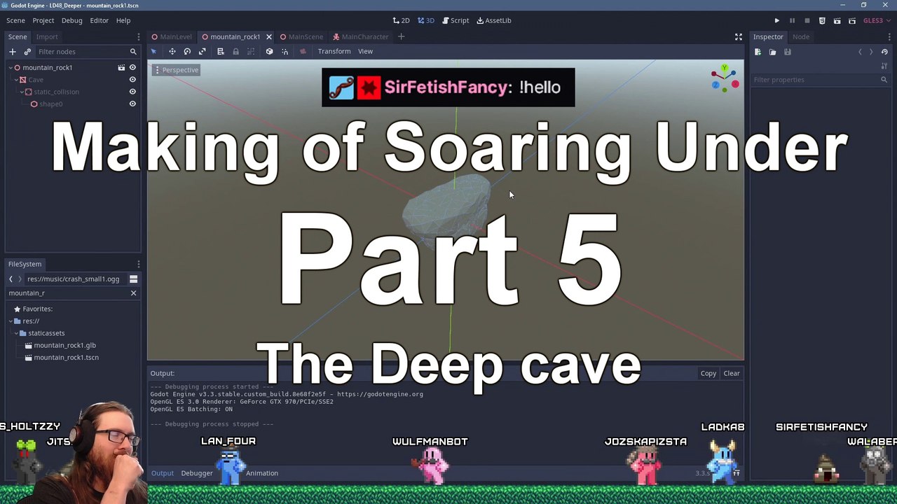 Making of Soaring Under (Part 5: Deep Cave & Nice Hat), my Ludum Dare 48 Compo Entry