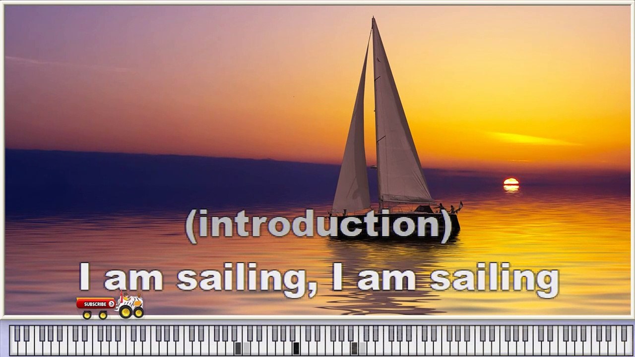 Rod Stewart Sailing karaoke songs online with lyrics on the screen