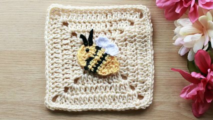 Crochet Bumble Bee Applique Tutorial