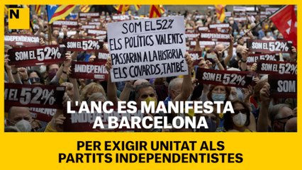 Descargar video: Milers de persones es concentren a Barcelona per demanar unitat als partits independentistes