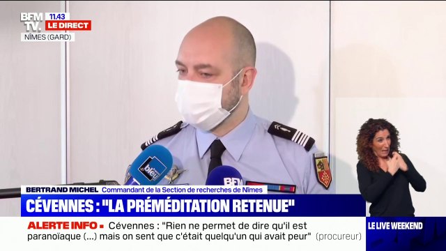 Cévennes: le commandant de la Section de recherches de Nîmes assure que l'home arrêté n'exprime pas de regrets