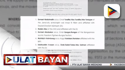 Mga designated terrorist, may 15 araw para umapela na matanggal sa listahan